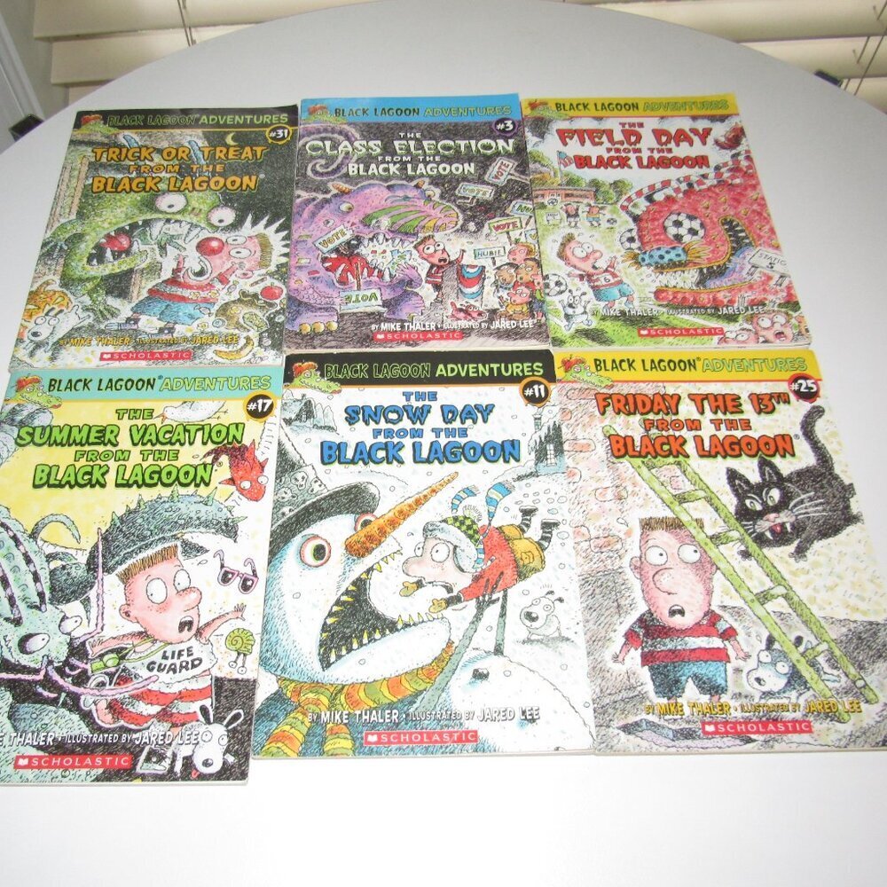 Mike Thaler BLACK LAGOON ADVENTURES Set 6 Kids Chapter books - (3rd Grade)